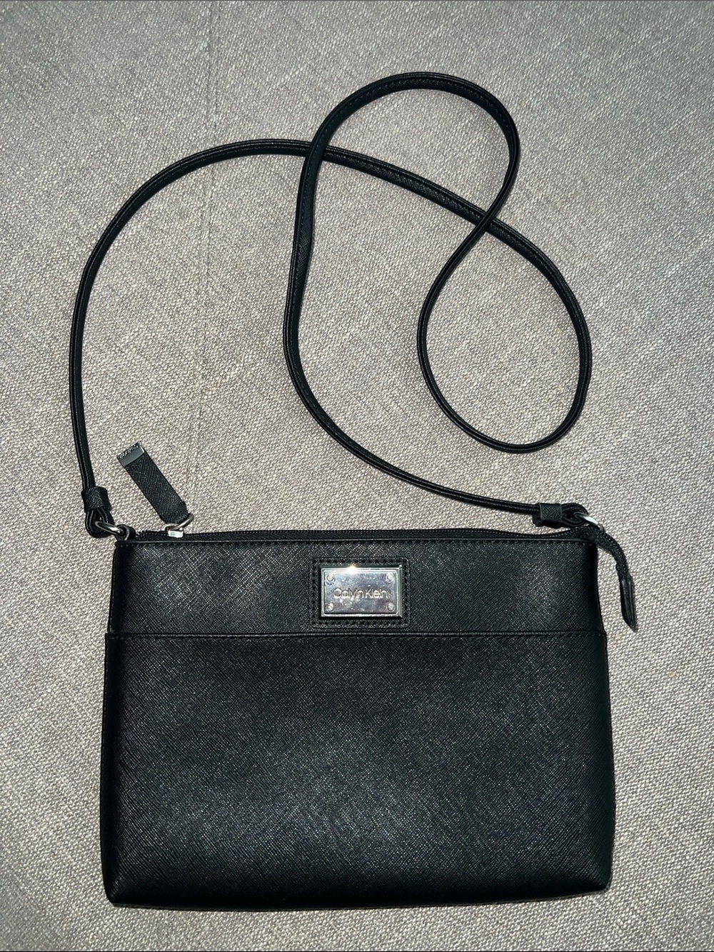 Calvin Klein Black Saffiano Leather Crossbody